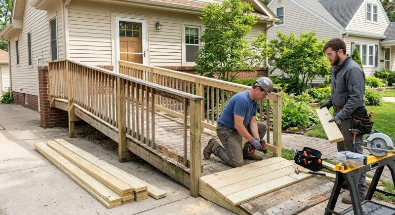 Hardwood Ramp Installation in Kansas City, KS