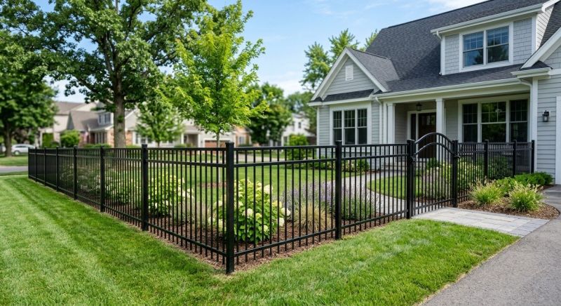 Black Metal Fence Installation in St Louis, MO