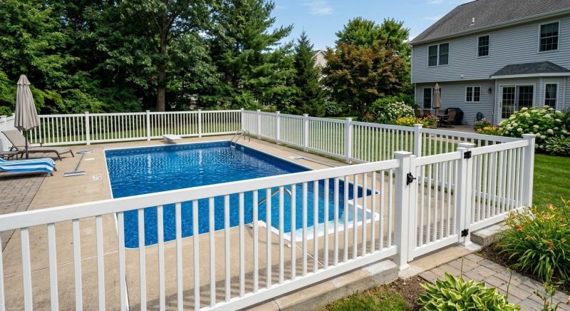 Vinyl Pool Fence Installation in Wilmington, NC
