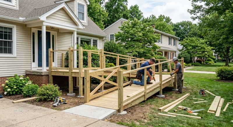 Wood Ramp Installation in Wilmington, NC